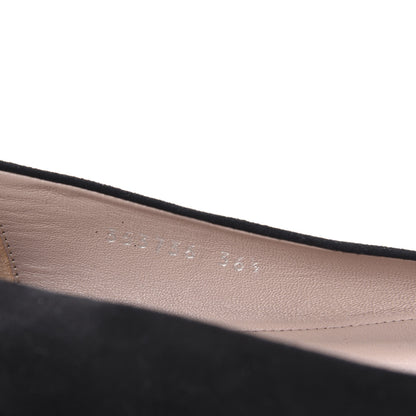Gucci Suede Crystal Interlocking G Ballet Flats 36.5 Black 8 of 9