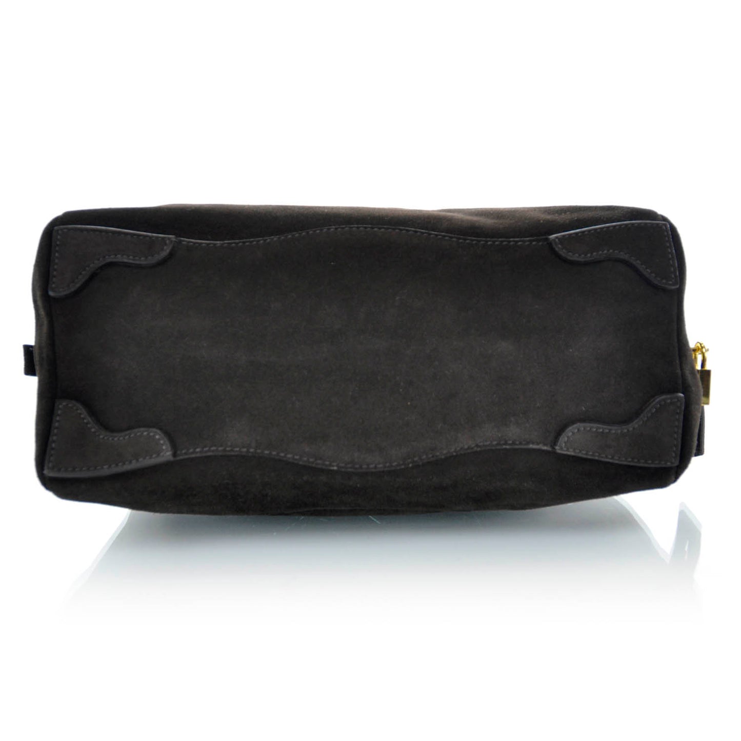 Suede Scamosciato Logo Bag