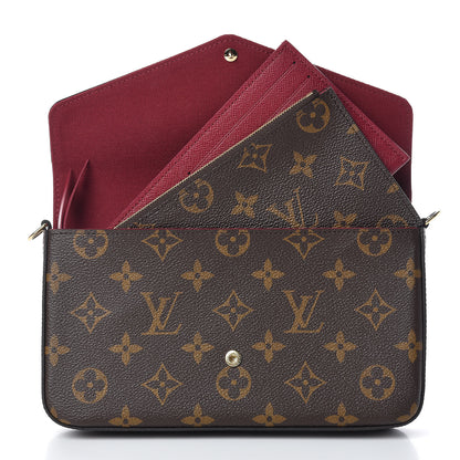 Louis Vuitton Monogram Pochette Felicie Chain Wallet Fuchsia 10 of 14