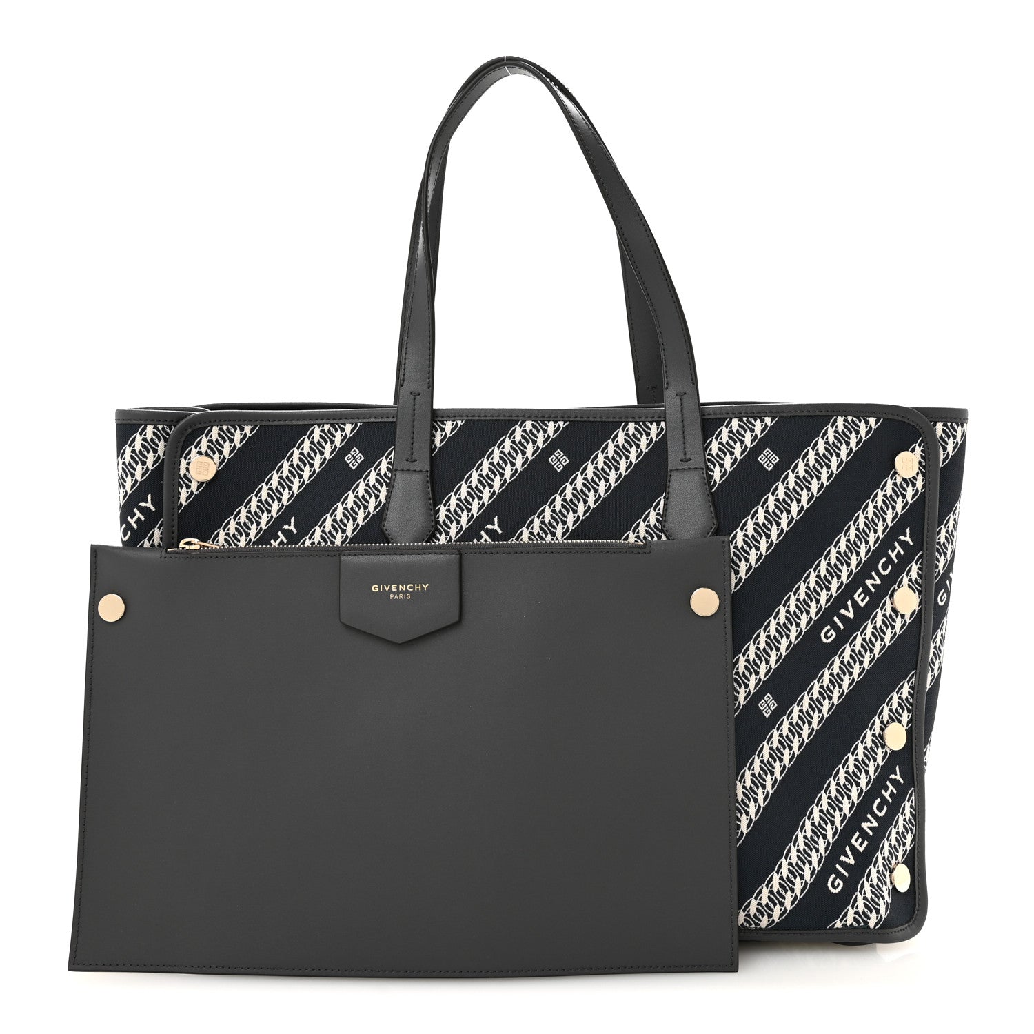 Givenchy Canvas Jacquard Medium Bond Tote Oil Blue 3 of 11