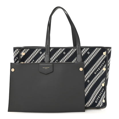 Givenchy Canvas Jacquard Medium Bond Tote Oil Blue 3 of 11