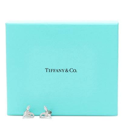 Tiffany Platinum Diamond Victoria Bow Earrings 6 of 6