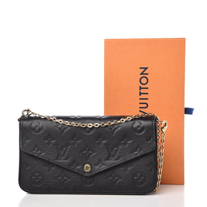 Louis Vuitton Empreinte Pochette Felicie Chain Wallet Black 11 of 11