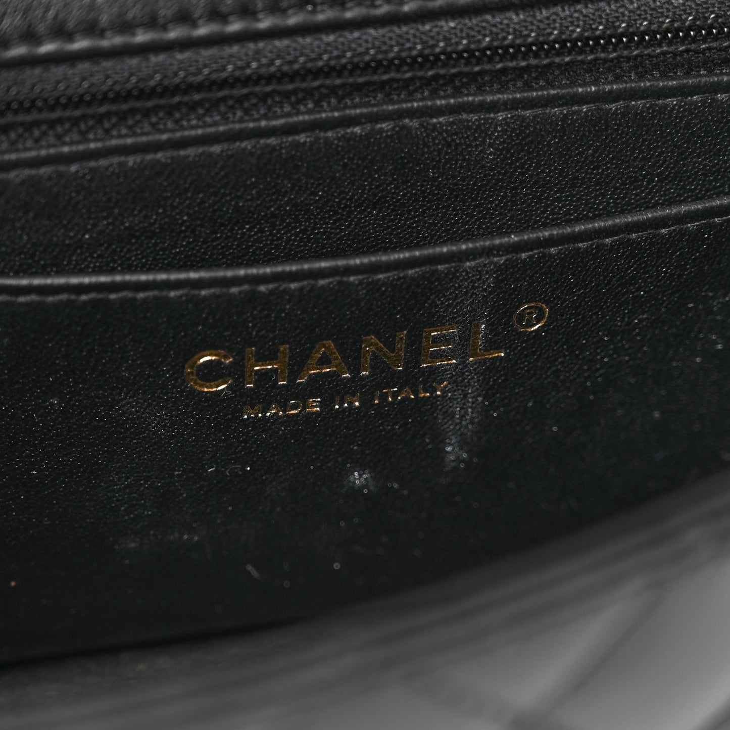 Lambskin Quilted Mini Rectangular Flap Black