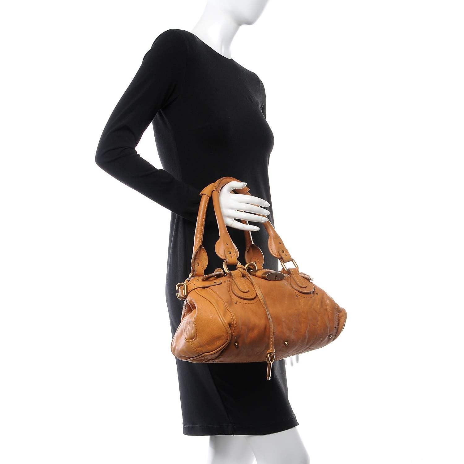 Chloe Calfskin Medium Paddington Satchel Nut 2 of 15