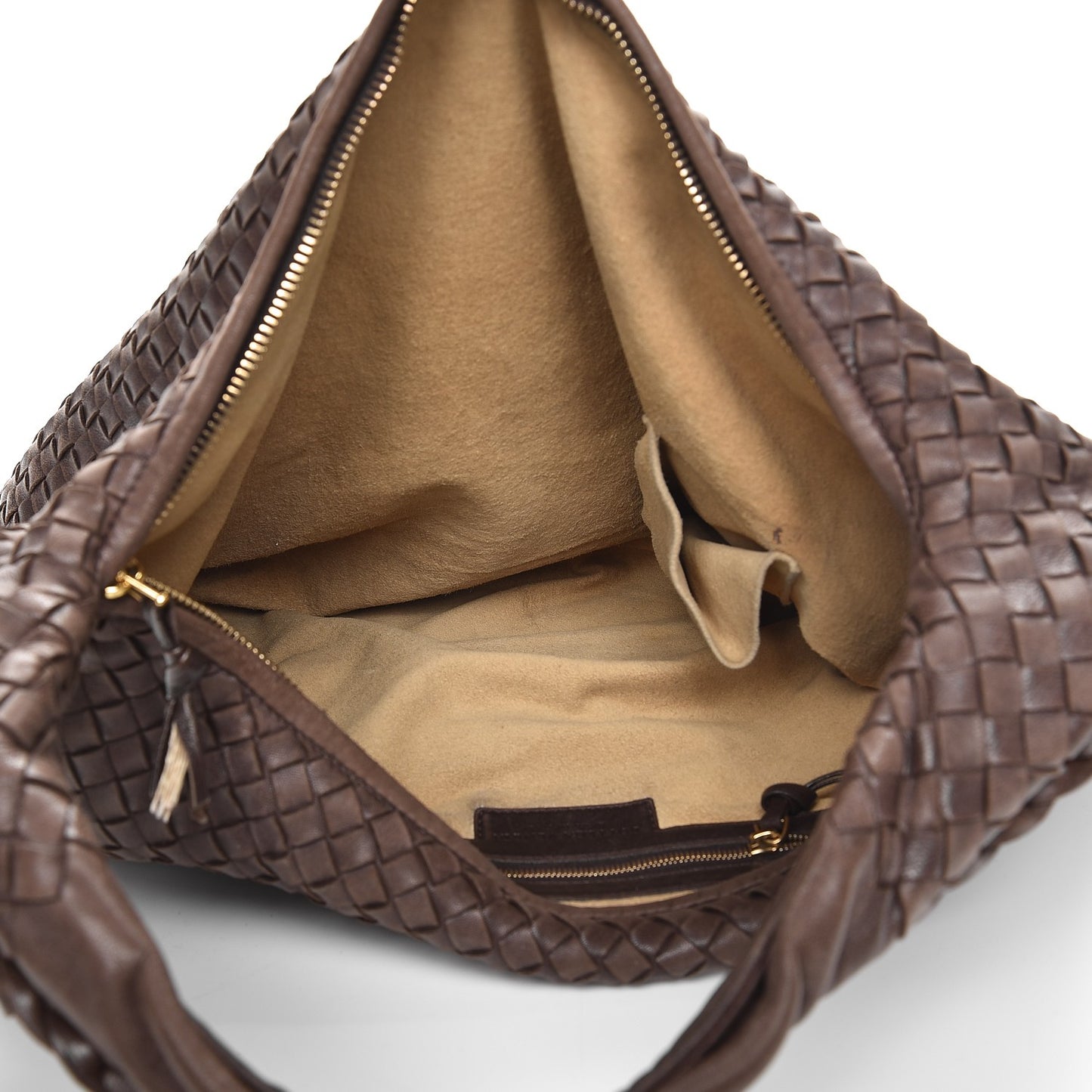 Nappa Intrecciato Large Veneta Hobo Ebano