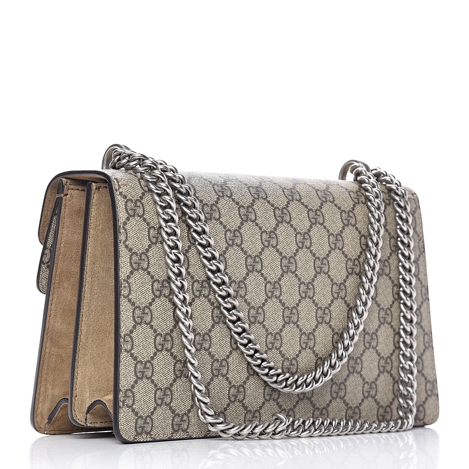 Gucci GG Supreme Monogram Small Dionysus Shoulder Bag Taupe 3 of 10
