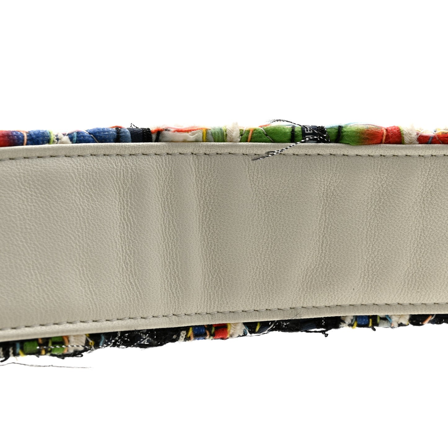 Lambskin Tweed Waist Bag Ecru Red Blue