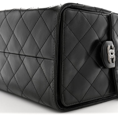 Chanel Shiny Crumpled Calfskin Quilted Small Chanel 25 Handbag Black 10 of 11