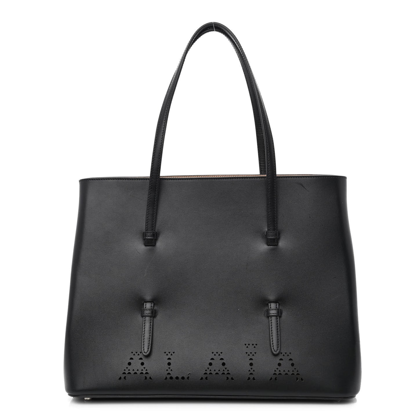 Calfskin Laser Cut Mina 32 Bag Black