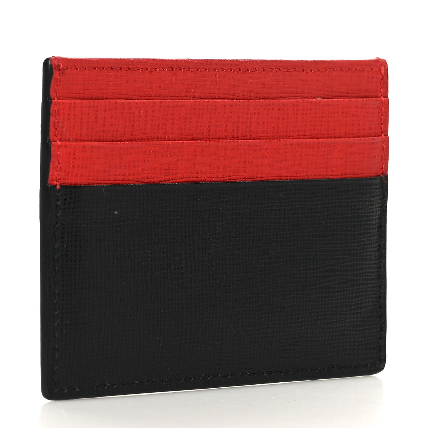 Fendi Vitello Elite Monster Eyes Card Holder Black Yellow Red 3 of 8