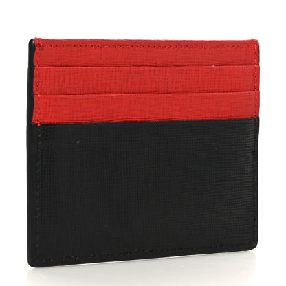 Fendi Vitello Elite Monster Eyes Card Holder Black Yellow Red 3 of 8