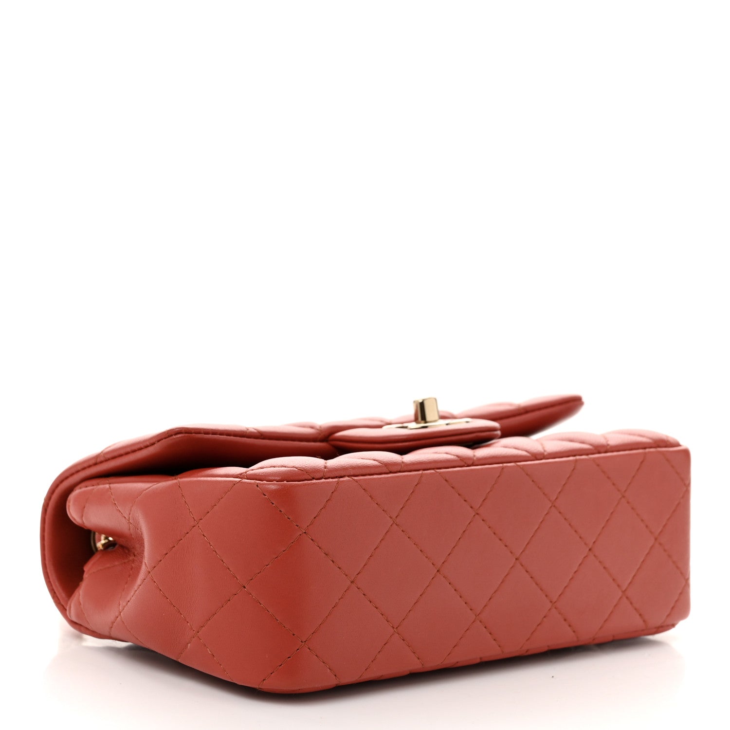 Chanel Lambskin Quilted Mini Rectangular Flap Brown 4 of 11