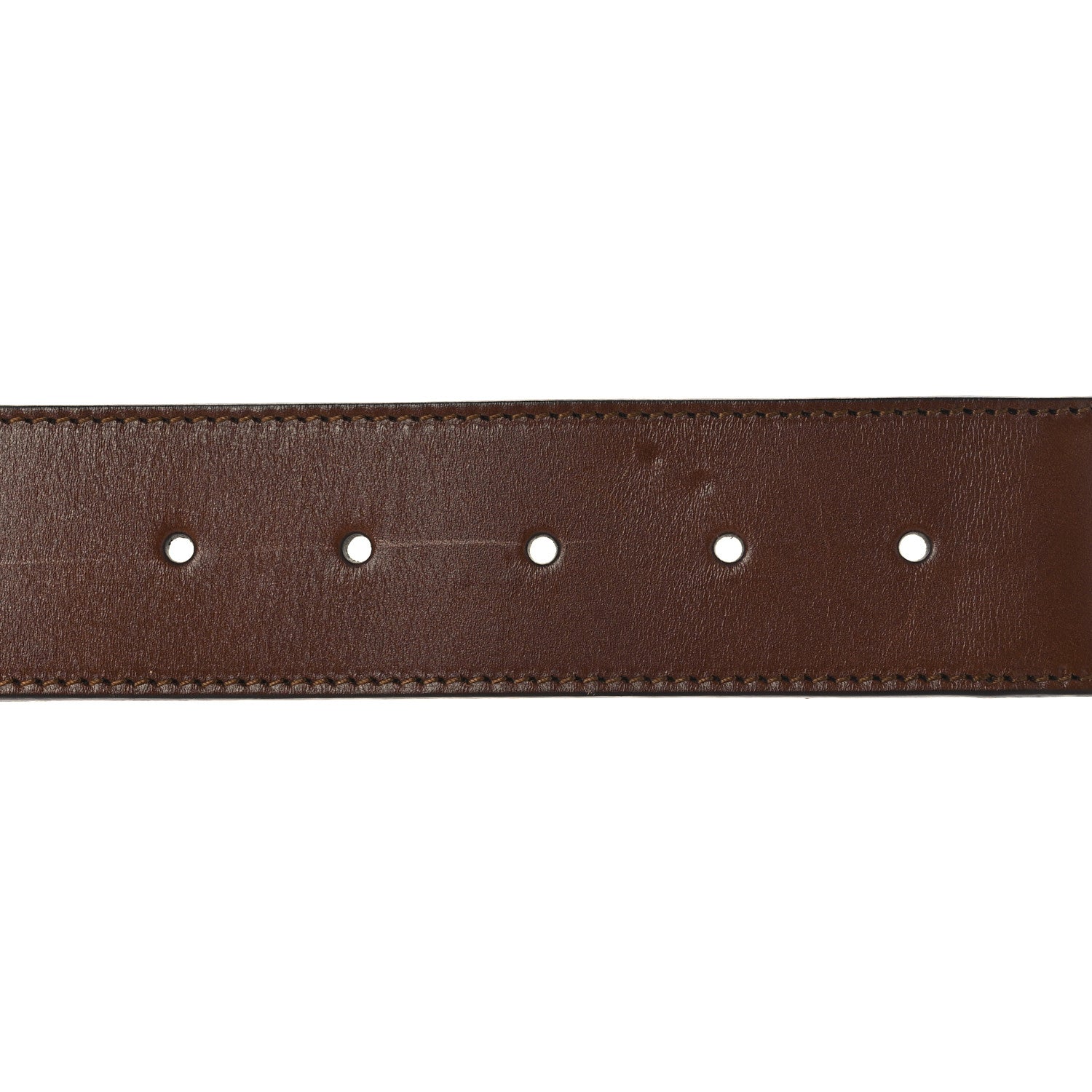 Gucci Nylon Calfskin Double G Web 40mm Belt 85 34 Green Red Cuir 3 of 6