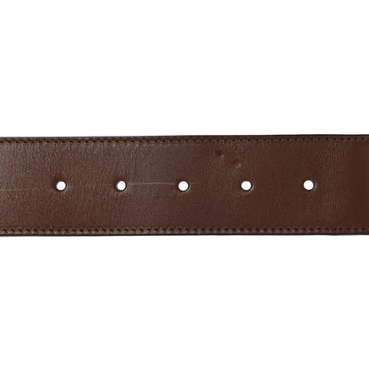 Gucci Nylon Calfskin Double G Web 40mm Belt 85 34 Green Red Cuir 3 of 6