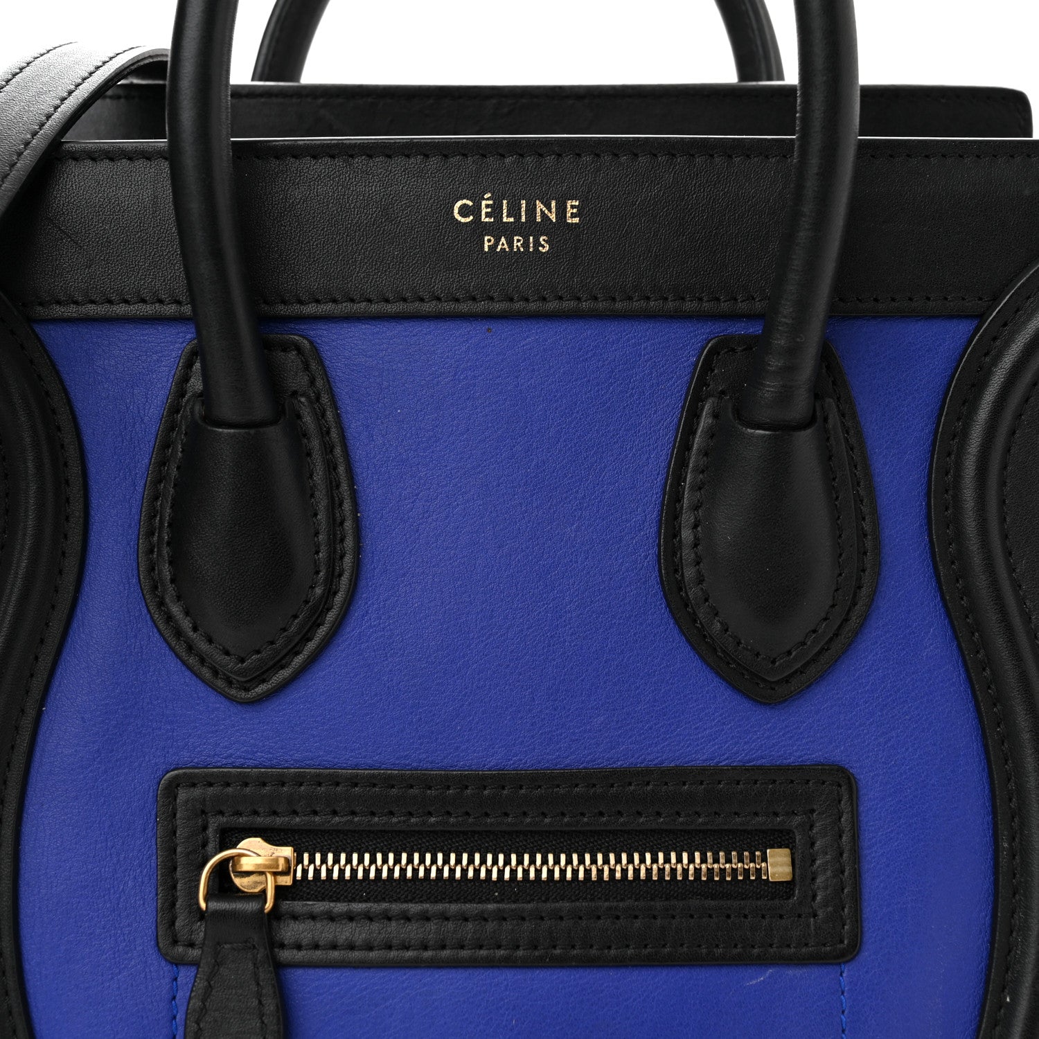 Celine Smooth Calfskin Nano Tri-Color Luggage Indigo 7 of 9