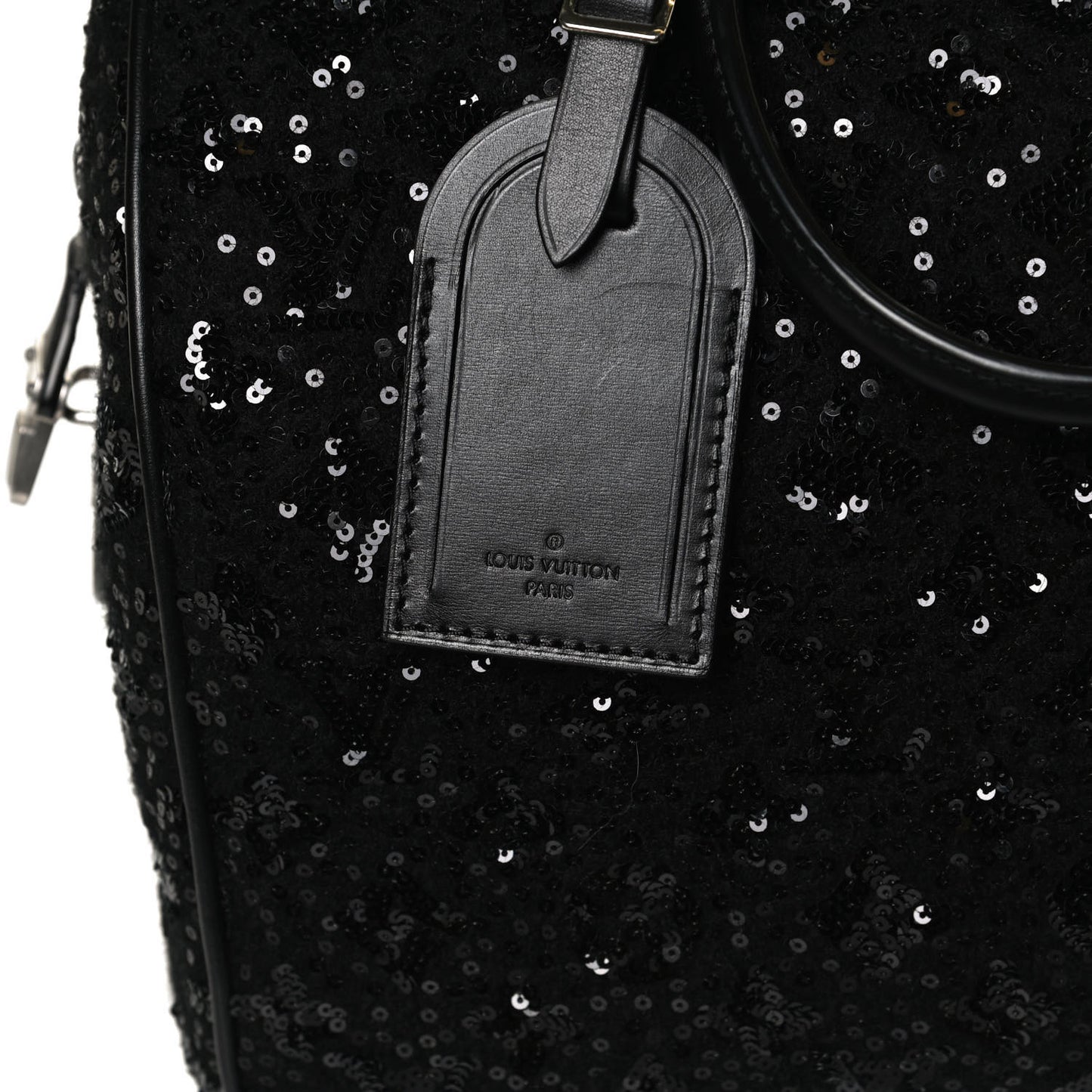 Sequin Monogram Sunshine Express Speedy Black