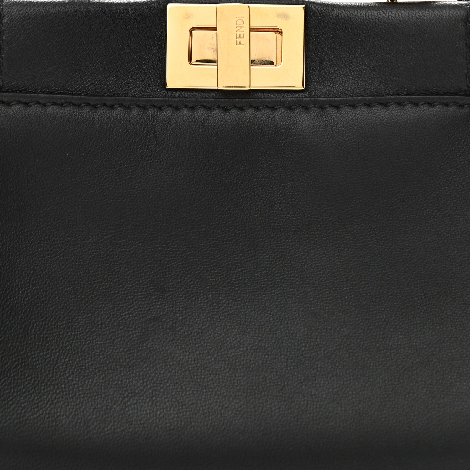 Fendi Nappa Micro Peekaboo Iconic Satchel Black 7 of 9
