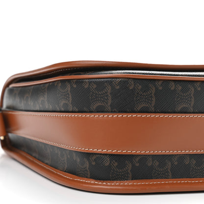 Celine Triomphe Canvas Messenger Folco Bag Tan 8 of 9