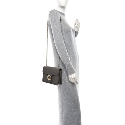 Gucci Dollar Calfskin Small Interlocking G Shoulder Bag Loess 3 of 9