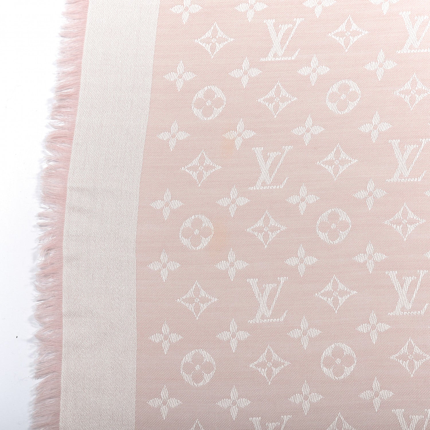 Louis Vuitton Silk Wool Monogram Shawl Rose 6 of 6
