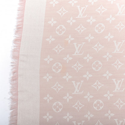 Louis Vuitton Silk Wool Monogram Shawl Rose 6 of 6