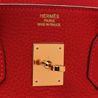 Hermes Togo Birkin 35 Rouge Casaque 6 of 15