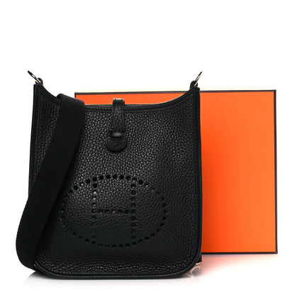 Hermes Taurillon Clemence Evelyne TPM Black 10 of 10