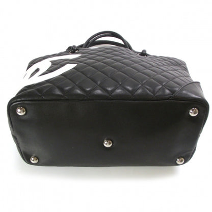 Chanel Calfskin Quilted Large Cambon Tote Black White 4 of 11