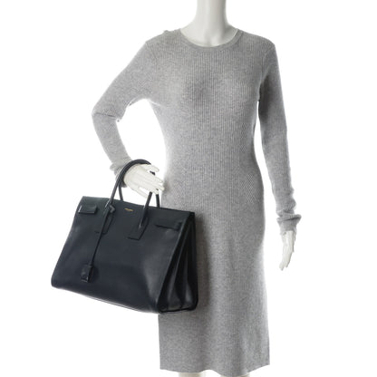 Saint Laurent Calfskin Large Sac De Jour Carryall Marine 2 of 7