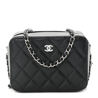 Chanel Caviar Quilted CC Vanity Case With Chain Black 1 of 11