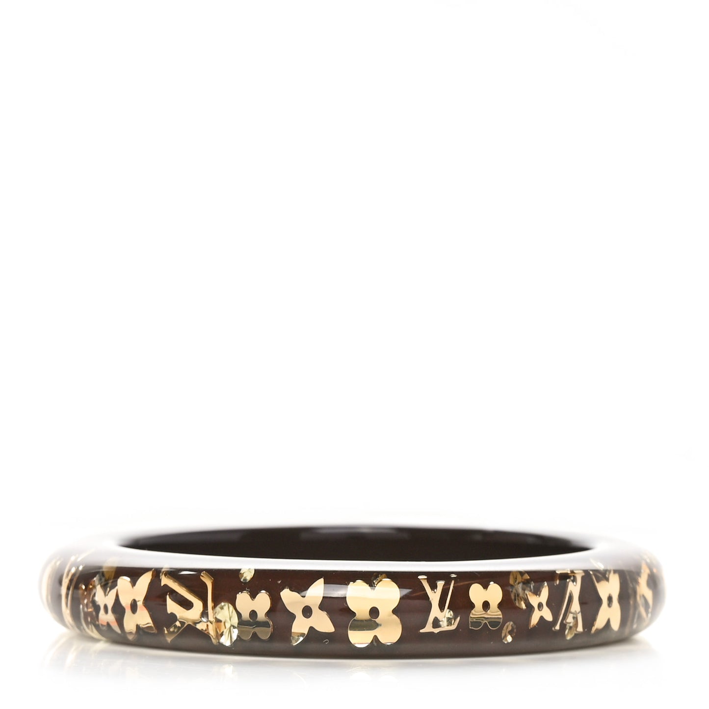 Resin Swarovski Medium Inclusion Bracelet PM Marron