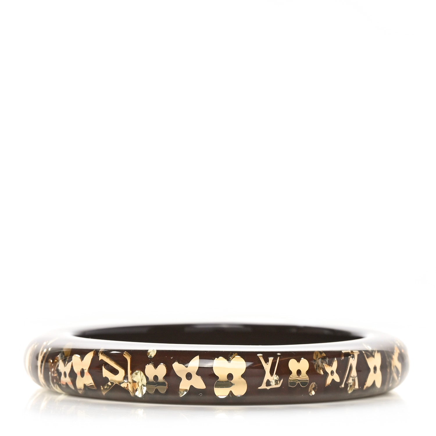 Louis Vuitton Resin Swarovski Medium Inclusion Bracelet PM Marron 1 of 3