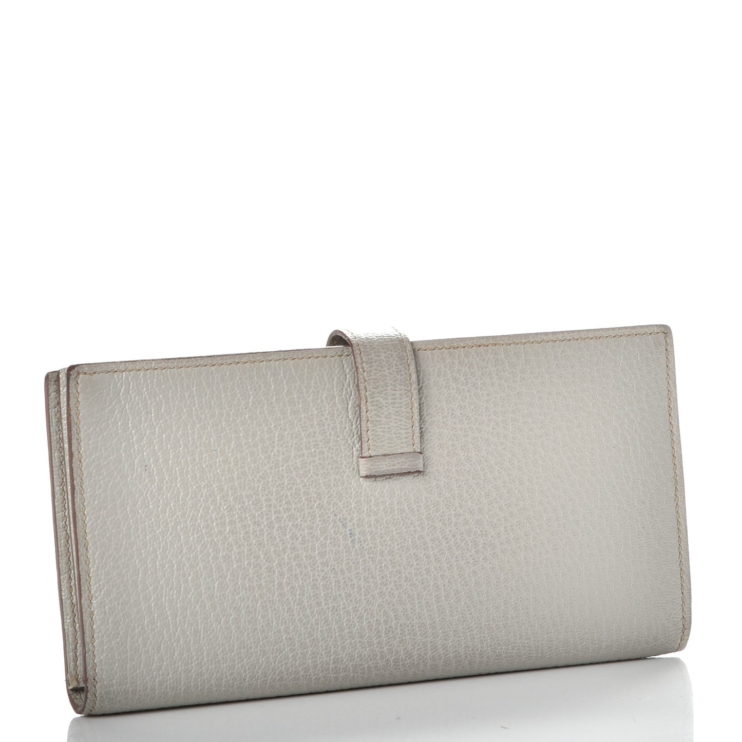 Chevre Mysore Bearn Gusset Wallet Gris Perle