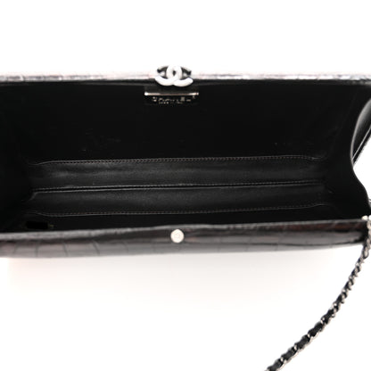 Chanel Alligator Chain Clutch Black 5 of 13