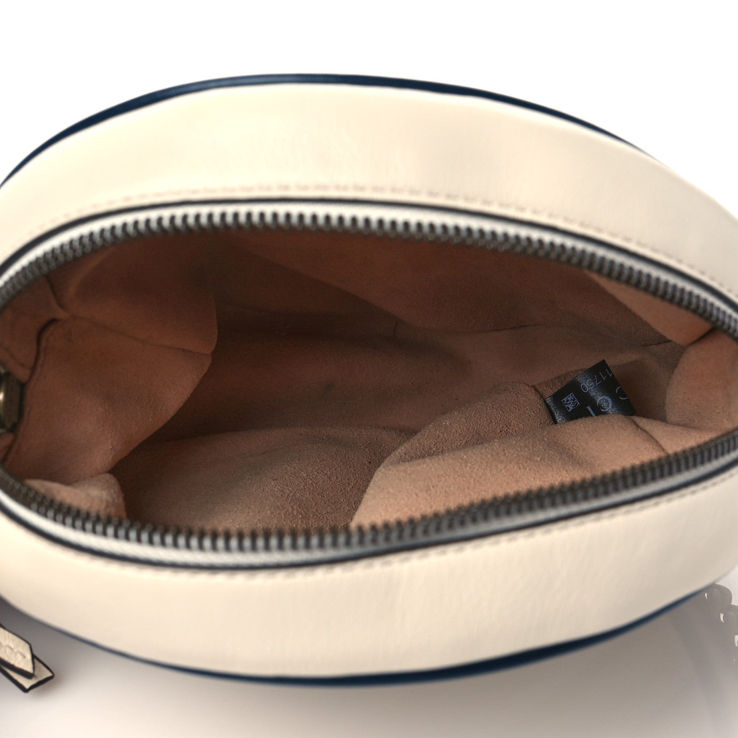 Gucci Azalea Calfskin Matelasse Diagonal Mini Torchon GG Marmont Round Shoulder Bag Mystic White Blue Agata 5 of 12