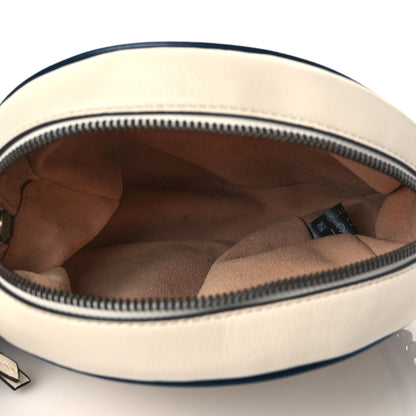Gucci Azalea Calfskin Matelasse Diagonal Mini Torchon GG Marmont Round Shoulder Bag Mystic White Blue Agata 5 of 12