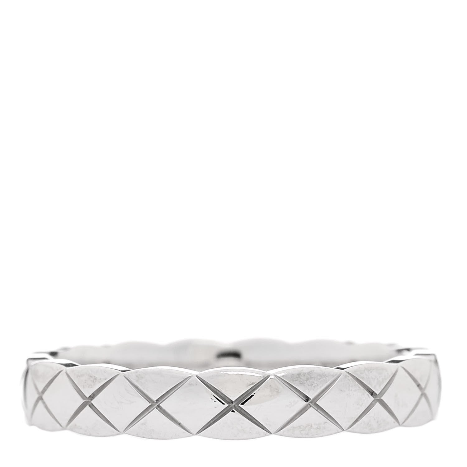 Chanel 18K White Gold Mini Coco Crush Ring 50 5.25 3 of 5