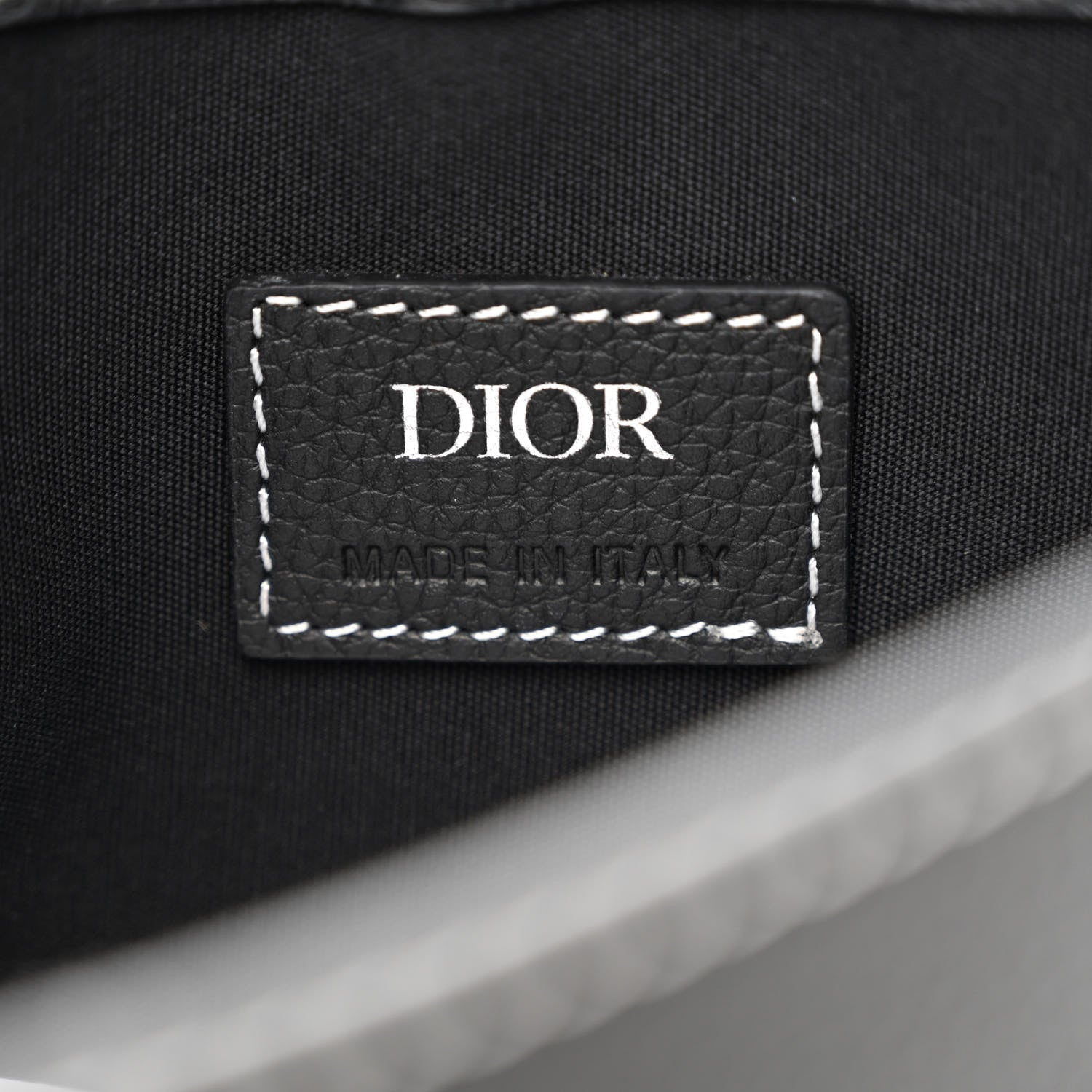 Christian Dior X KAWS Grained Calfskin Saddle Pouch Black 6 of 10
