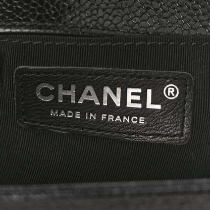 Chanel Caviar Chevron Quilted Small Boy Flap Black 6 of 9