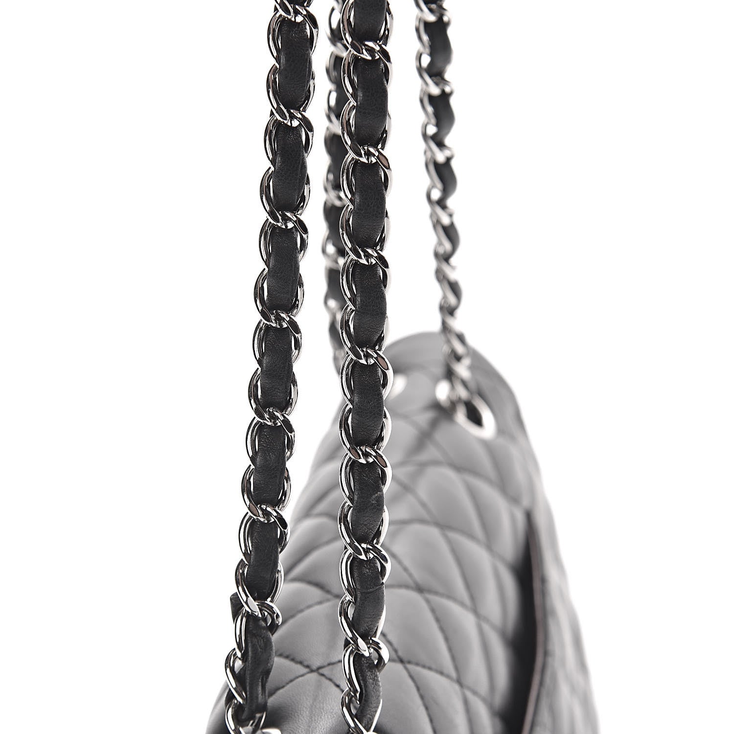Chanel Lambskin Quilted Medium Double Flap Black 16 of 18