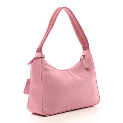 Prada Tessuto Nylon Saffiano Mini Re-Edition 2000 Bag Rosa 3 of 12