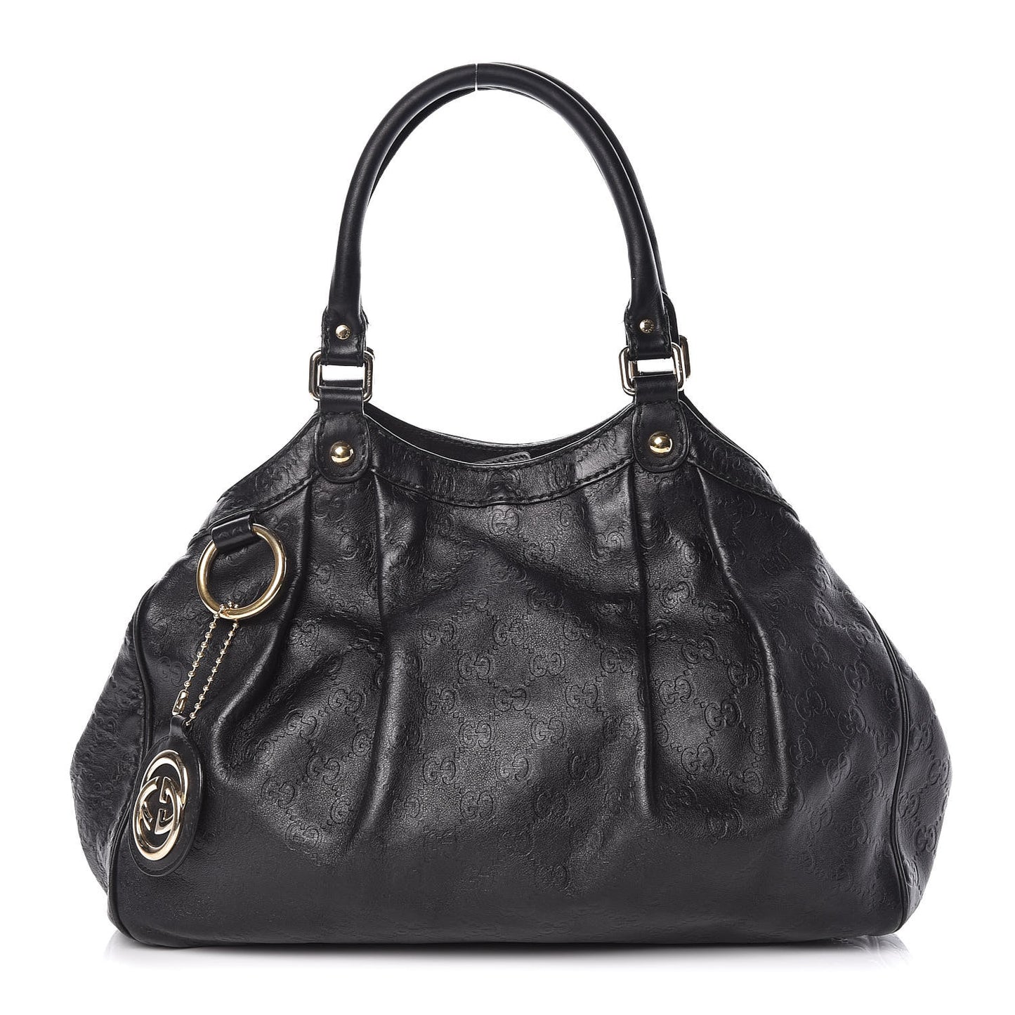 Guccissima Medium Sukey Tote Black