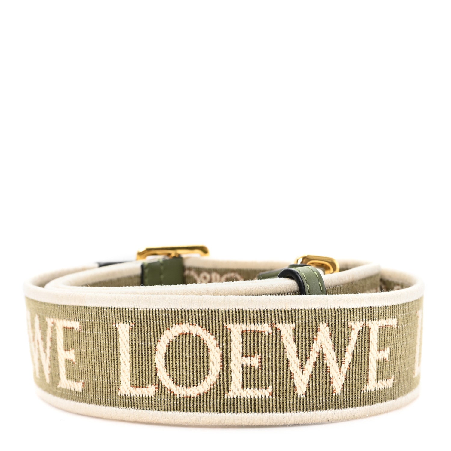 Loewe Calfskin Jacquard Anagram Strap Avocado Green 2 of 4