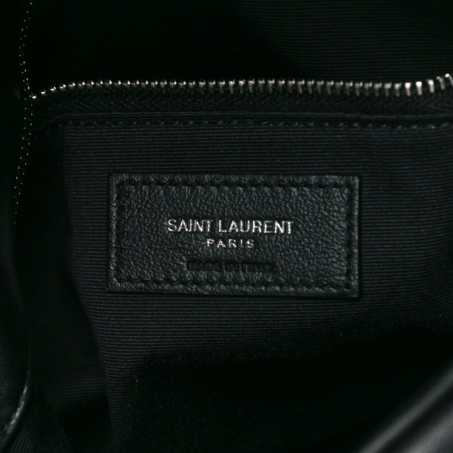 Lambskin Quilted Small Loulou Puffer Monogram Chain Satchel Black