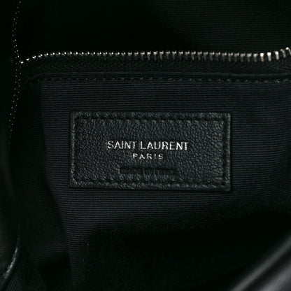 Saint Laurent Lambskin Quilted Small Loulou Puffer Monogram Chain Satchel Black 6 of 13