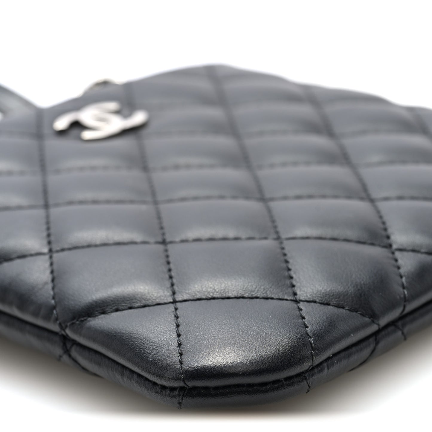 Lambskin Quilted Uniform Crossbody Bag Black