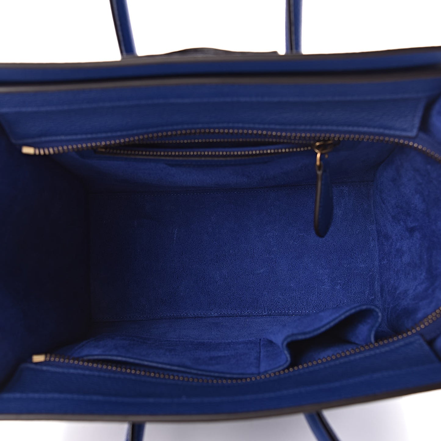 Drummed Calfskin Micro Luggage Indigo