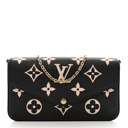 Louis Vuitton Empreinte Monogram Giant Felicie Pochette Black Beige 3 of 9