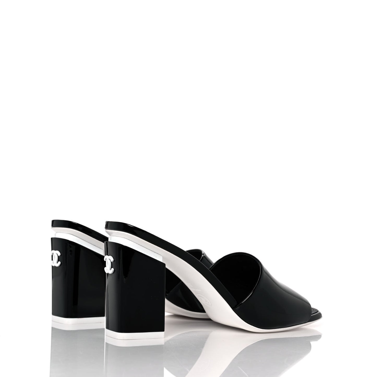 Patent CC Mules 37 Black White